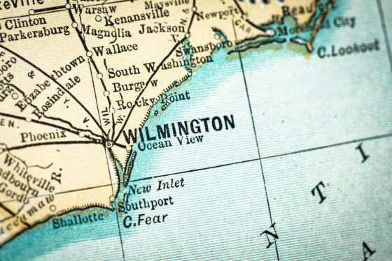 Map of Wilmington North Carolina
